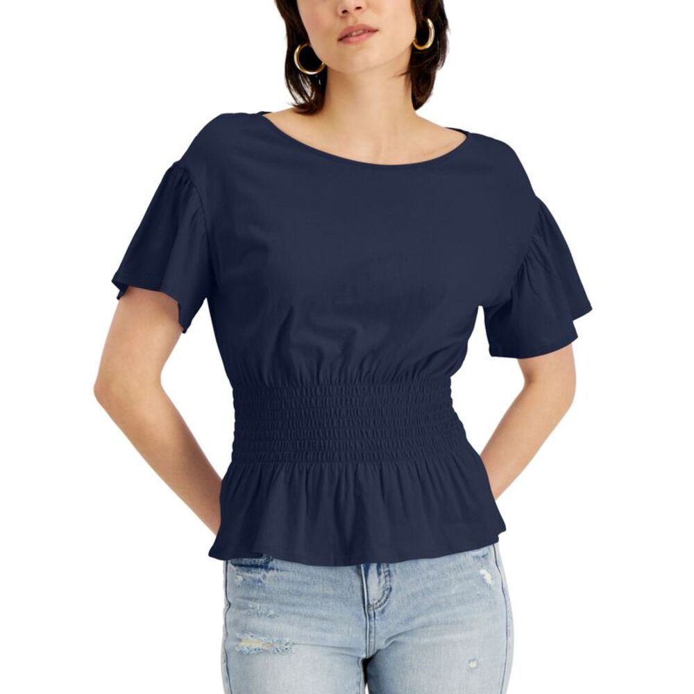 INC International Concepts Inc Smocked-Waist T-Shirt